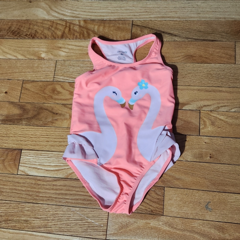 Carter's flamingo bathing swim suit one piece